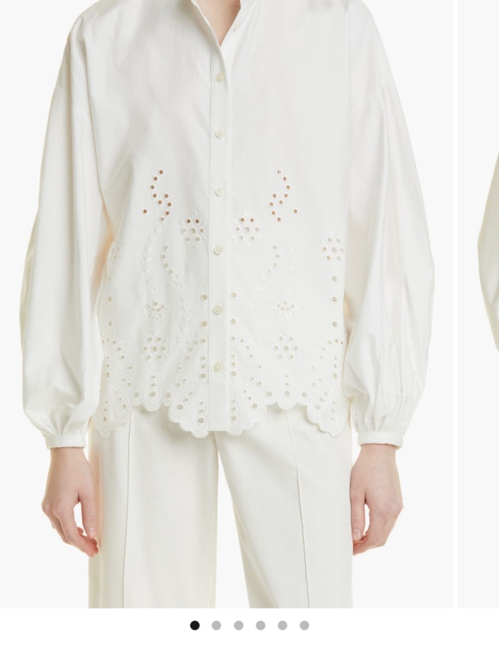Ted Baker White Button-Up Top